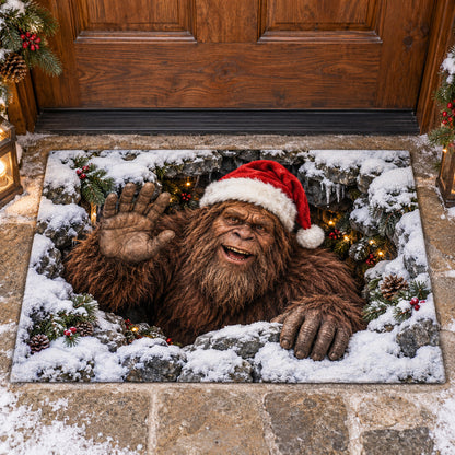 Santa Bigfoot Doormat SN0TV637