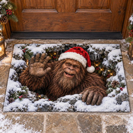 Santa Bigfoot Doormat SN0TV637
