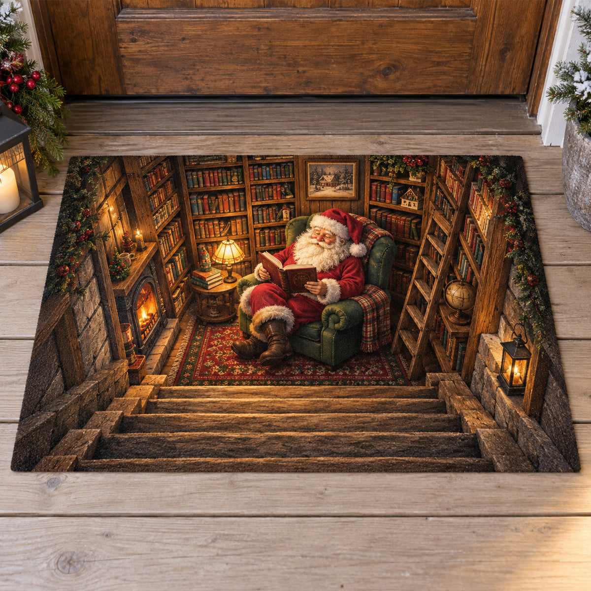 Santa Book Nook Doormat SN0TV656