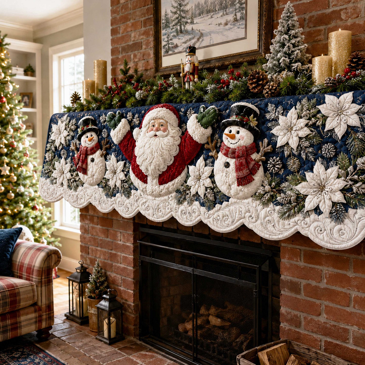 Santa Claus Quilted Mantel Scarf SN0TD240