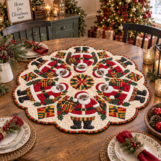 Santa Cool Custom Shape Quilted Table Topper SN0TD543