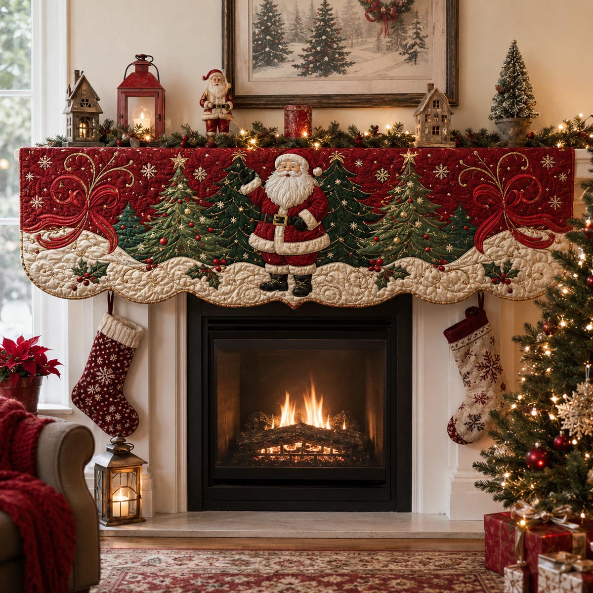 Santa Evergreen Mantle Scarf SN0DV293