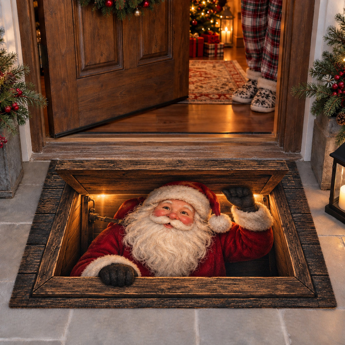 Santa Fireplace Doormat SN0TV652