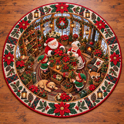 Santa Gallery Quilted Round Mat SN0HH0716