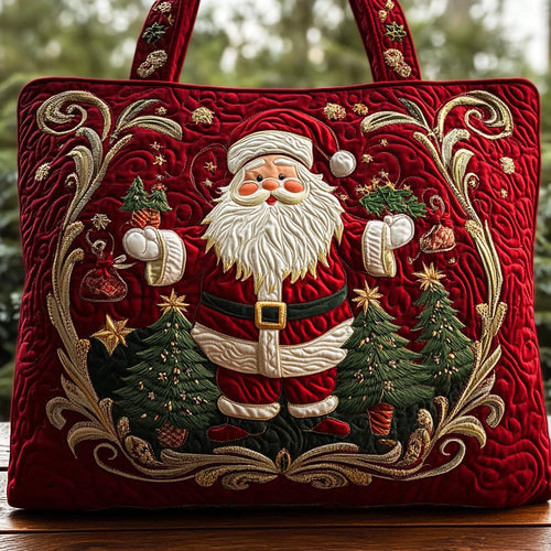 Santa Gift Quilted Tote Bag NCU0DK9745