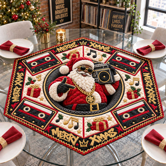Santa Groove Custom Shape Quilted Table Topper SN0TD549