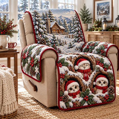 Santa Hat Cabin Quilted Sofa Cover SN0TD1364