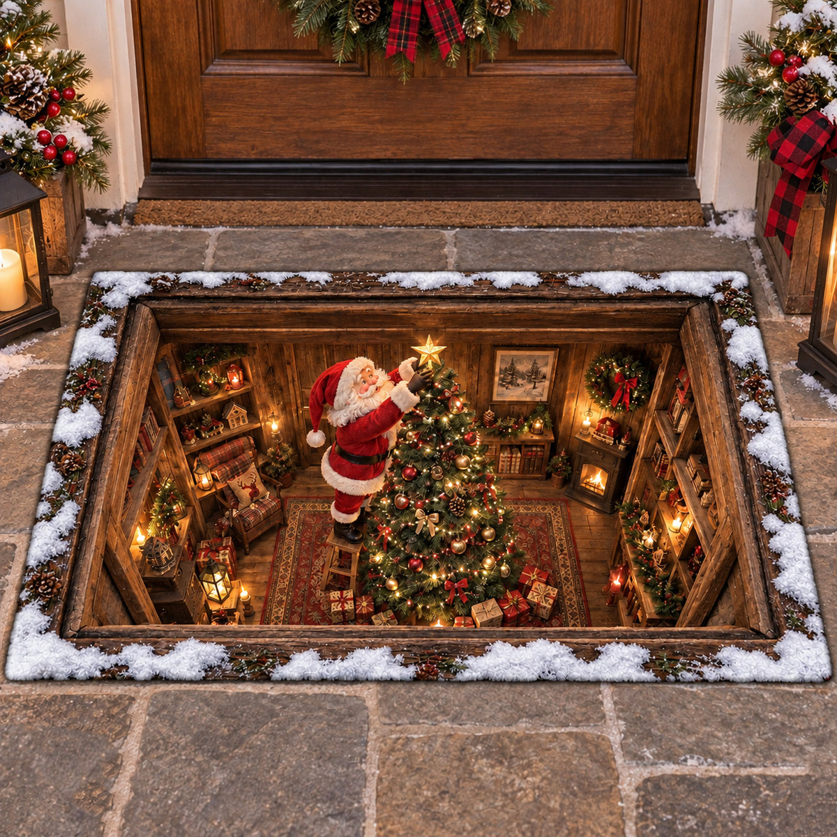 Santa Hearth Doormat SN0TV654