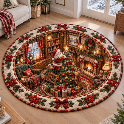 Hidden Living Room Quilted Round Mat NCU0SN013