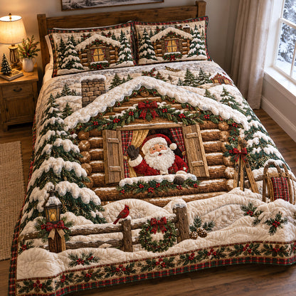 Santa Hideaway 3-Piece Quilted Bedding Set SN0TV819