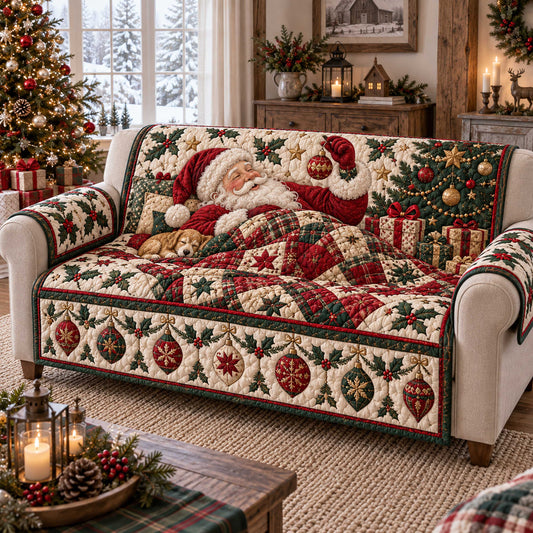 Santa Journey Quilted Sofa Cover SN0TD482