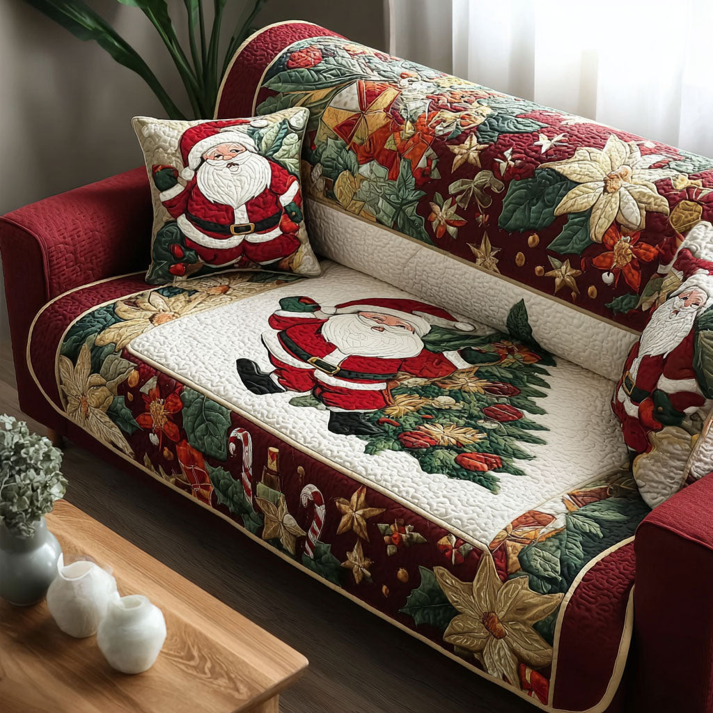 Santa Joy Quilted Sofa Cover NCU0DK10533