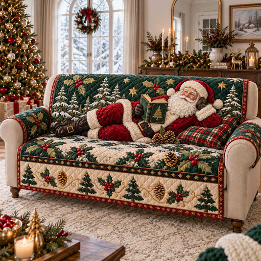 Santa Joy Quilted Sofa Cover SN0TD466