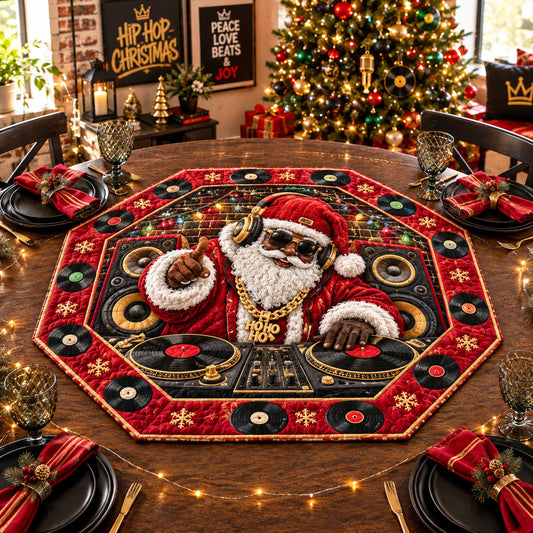 Santa Legend Custom Shape Quilted Table Topper SN0TD548