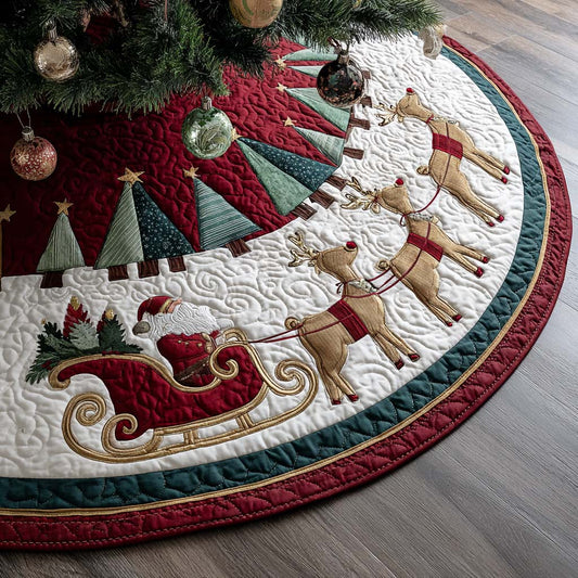 Santa Letter Christmas Quilted Tree Skirt NCU0DK11264