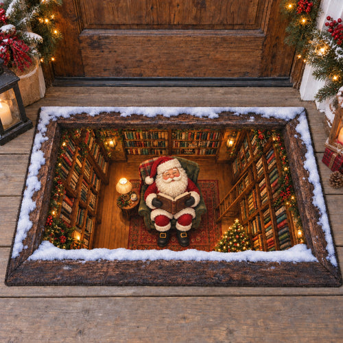Santa Library Doormat SN0TV655