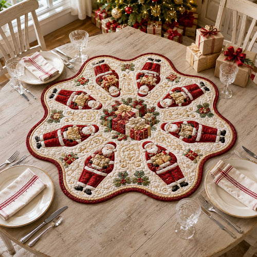 Santa Magic Custom Shape Quilted Table Topper SN0TD183