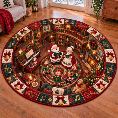 Santa Melodies Quilted Round Mat SN0HH0719