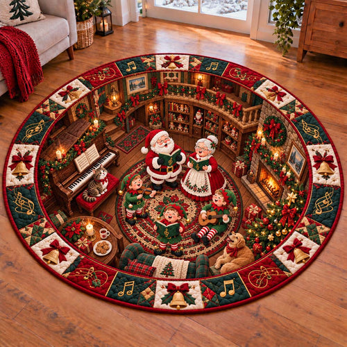Santa Melodies Quilted Round Mat SN0HH0719