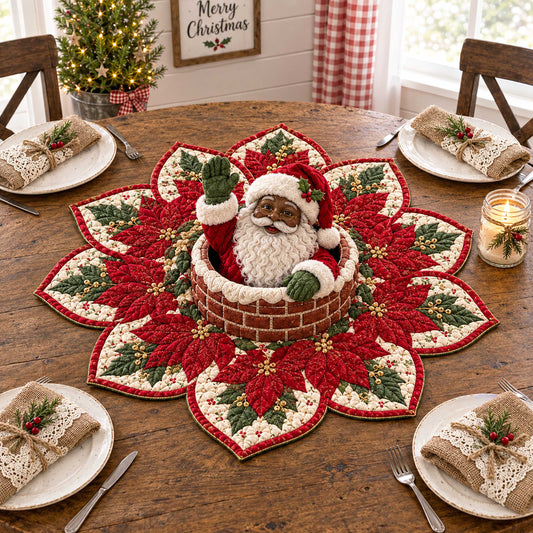 Santa Mood Custom Shape Quilted Table Topper SN0TD545