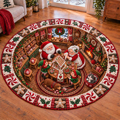 Santa Pastry Quilted Round Mat SN0HH0721