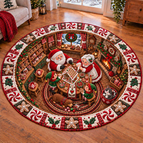 Santa Pastry Quilted Round Mat SN0HH0721