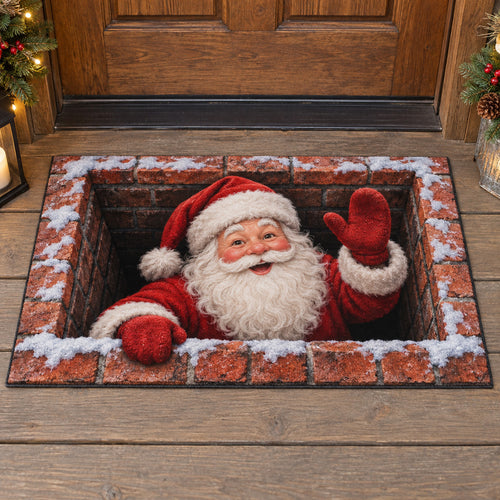 Santa Peekaboo Doormat SN0TV650