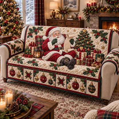 Santa Season Quilted Sofa Cover SN0TD475