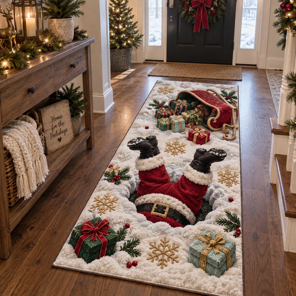 Santa Snowy Journey Runner Carpet SN0DV687