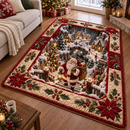 Santa Snowy Village Area Rug SN0DV886