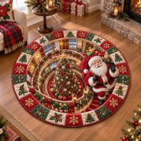 Santa Stories Quilted Round Mat SN0TD896