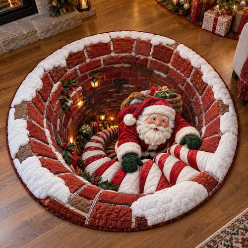 Santa Sweet Retreat Quilted Round Mat SN0TV428
