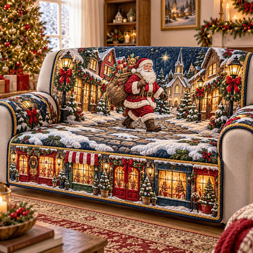 Santa Village Stroll Quilted Sofa Cover SN0TD1269