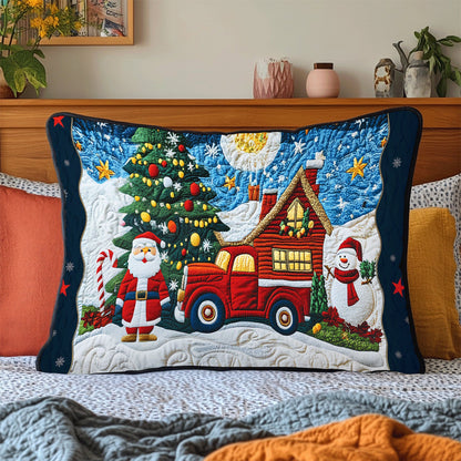 Santa Winter Wonderland Quilted Bedding Pillow Case NCU0DV2150