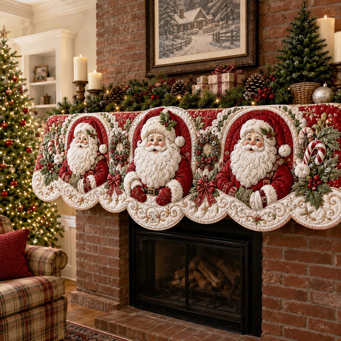 Santa Workshop Quilted Mantel Scarf SN0TD242