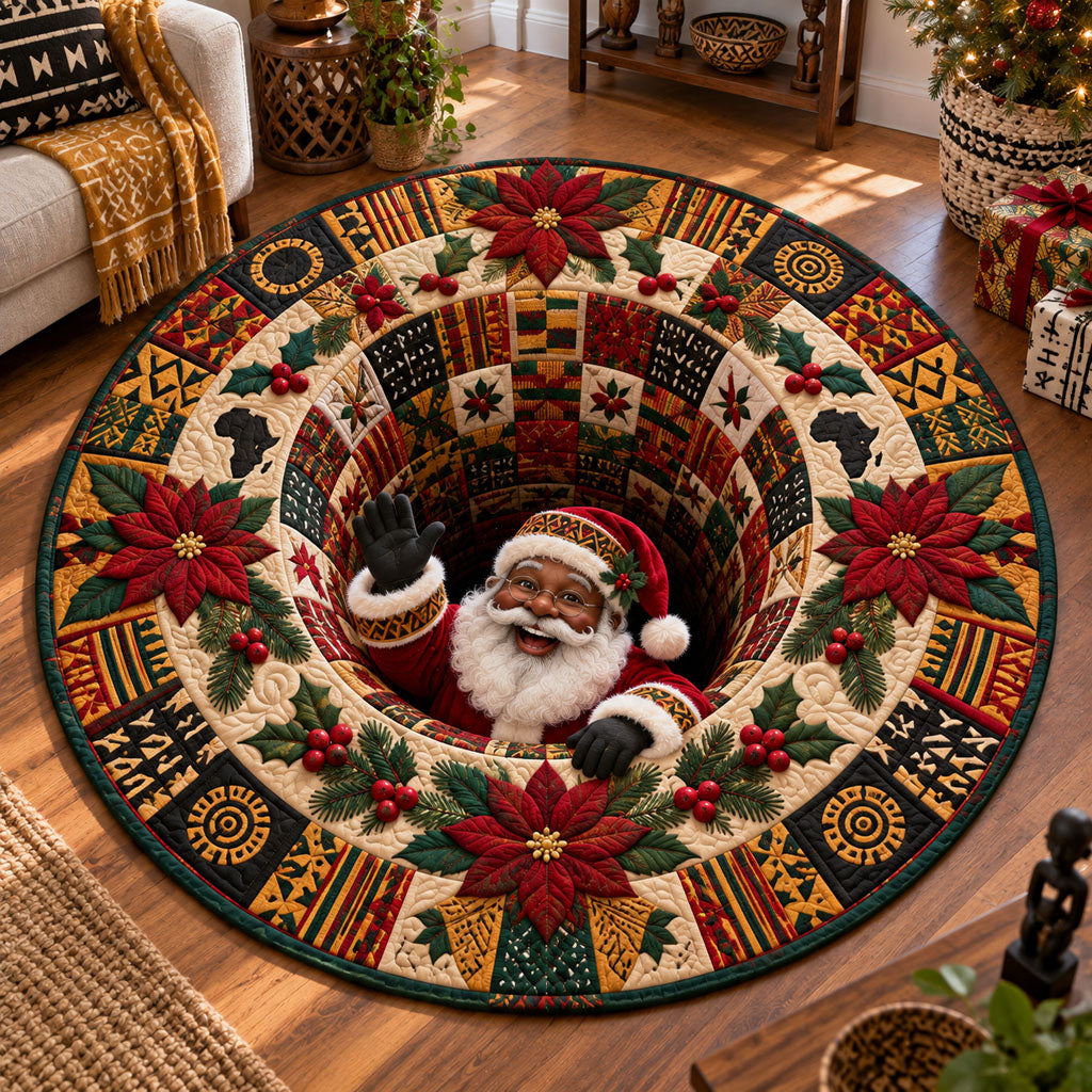 Santa’s Wonderland Quilted Round Mat SN0PT1174