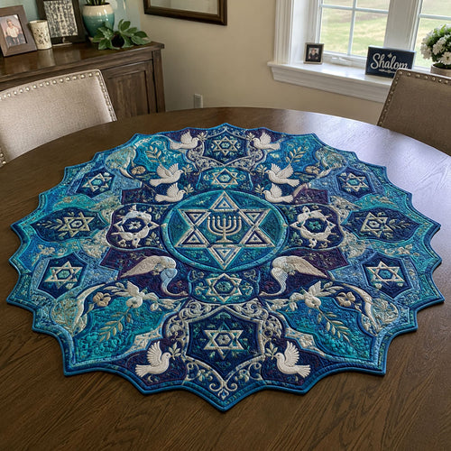 Sapphire Nights Custom Shape Quilted Table Topper SN0PT793