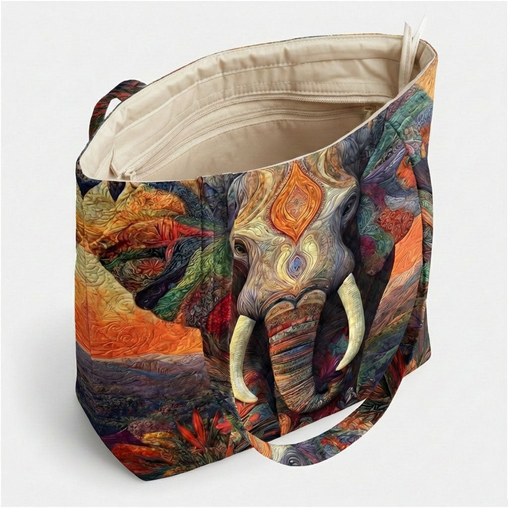 Savanna Stitch Quilted Zipper Tote Bag SN0DK012