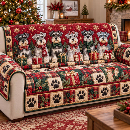 Schnauzer Charm Quilted Sofa Cover SN0TD1245