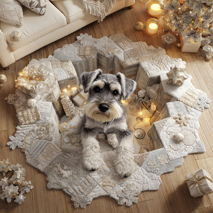 Schnauzer Christmas Wonder Custom Shape Area Rug SN0DV783