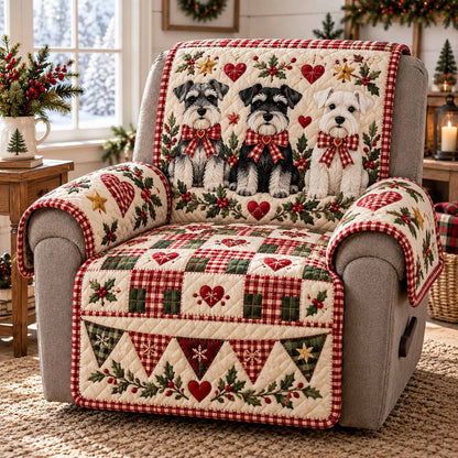 Schnauzer Joy Quilted Sofa Cover SN0TD1237