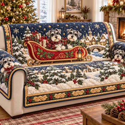 Schnauzer Lovers Quilted Sofa Cover SN0TD1247