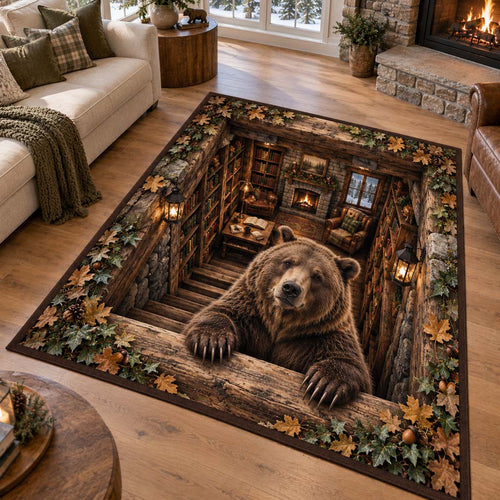 Scholarly Bear Area Rug SN0HH0910