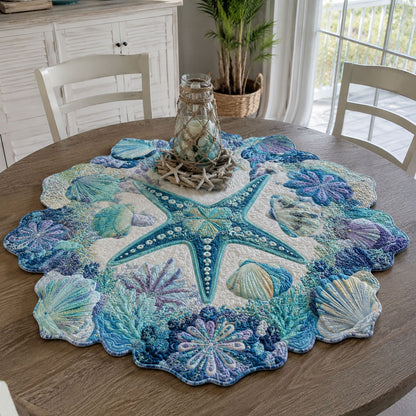 Sea Breeze Cottage Custom Shape Quilted Table Topper SN0PT893