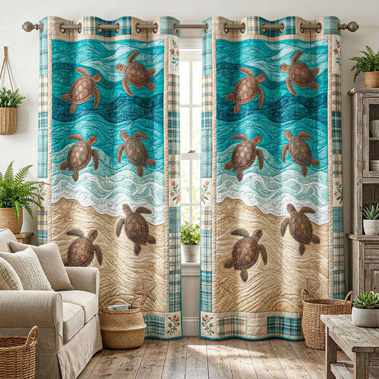 Sea Turtle Quilted Curtains NCU0ND85