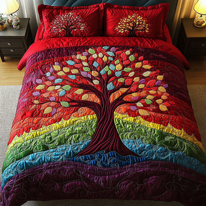 Seasons of Growth 3-Piece Quilted Bedding Set NCU0DK2463