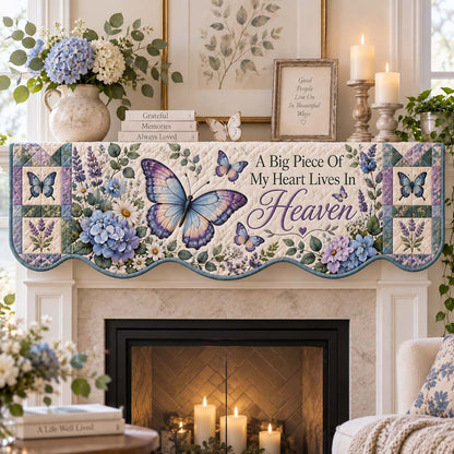 Serene Butterfly Quilted Mantel Scarf SN0HH0601