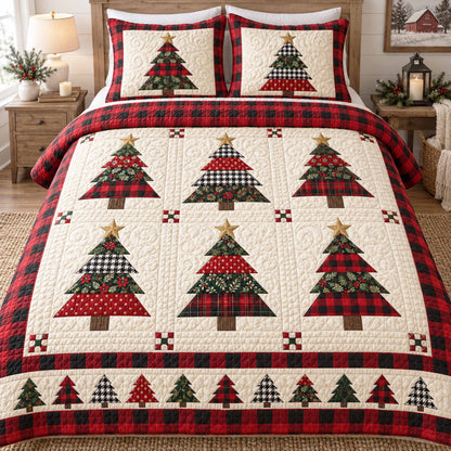 Serene Spruce 3-Piece Quilted Bedding Set SN0TD1157