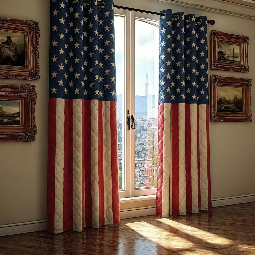 Settler Stars Quilted Curtains NCU0QQ300