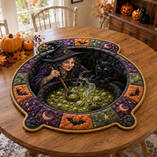 Shadow Hollow Custom Shape Quilted Table Topper SN0TD300